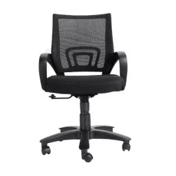 ib basics Ergonomica SKU-29 Sencillo Polypropylene & Upholstery Net Fabric Black Lb Task Chair-picture-46