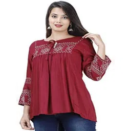 IB STYLES Embroidered Regular Top-picture-17