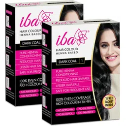 iba Hair Colour Henna Based For Women (Pack of 2) 2 x 70g (140g) , Dark Coal-picture-13