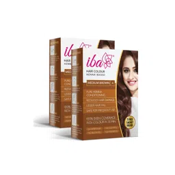 Iba Set of 2 100% Pure Henna Based Powder Hair Colour - Medium Brown 4-picture-14