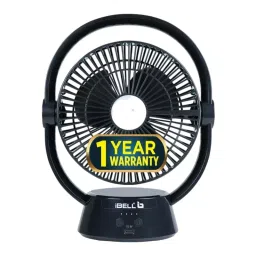 IBELL Portable Table Fan 2100 RPM 3 Blade 6.35 W Power 220 mm (8.6 inch) Sweep Size Button Control Black-picture-11