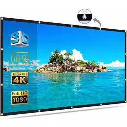 IBS 6 ft, UHD-3D-4K Technology Eyelets Type Double Sided Projection Home Theater Projector Screen Support-picture-31