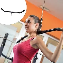 IBS Pull Up Bars LAT Pull Down Bar Biceps Bar Rotating Pull Bar Muscle Pull Bar for Home Bodybuilding Black Cross-fit Strength Training Fitness Home Gym-picture-12