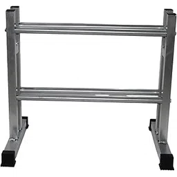 IBS Two Tier Premium Storage Mini Dumbbell Rack Built for Strength Building, Weight Loss & Home Gym multiple dumbbell uses. (SILVER, MINI)-picture-26