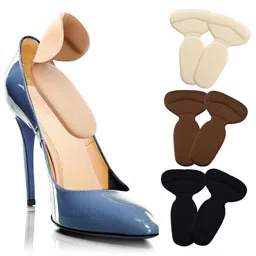 iBuddy 6 Pcs Shoe Bite Protector Heel Cushion Pads for Women Insole For Shoes - Self-Adhesive Heel Grips for Loose Shoes Fix, Pain Relief Heel Liner For Men & Women - 3 Pairs image 1