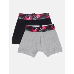 IC4 Boys Pack of 2 Grey & Navy Blue Solid Trunks 0G-N-2001P2-picture-16