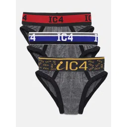 IC4 Boys Pack of 3 Charcoal Grey Solid Basic Briefs 0KMB-C211P3-picture-31