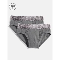 IC4 IC4 Boys Pack of 2 Charcoal Grey Solid Briefs 0C2003P2-picture-24