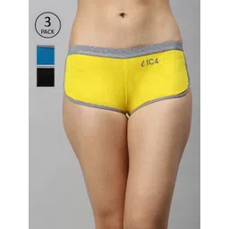 IC4 Women Pack of 3 Solid Boy Shorts 0BTY1002P3-picture-41