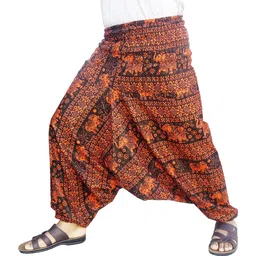 icare Printed Cotton Men Harem Pants-picture-17