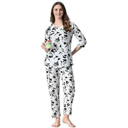 ichaa Women's Rayon Printed Night Wear Top and Bottom Night Suit Set-picture-24