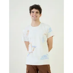 Iconic Beige Pure Cotton Regular Printed T-Shirt-picture-17