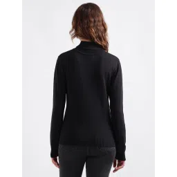 Iconic Black Cotton Sweater image 2