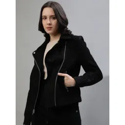 Iconic Black Regular Fit Jacket-picture-20