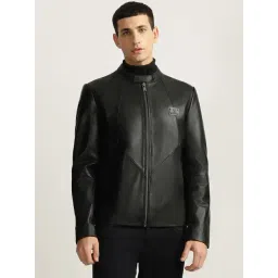 Iconic Black Regular Fit Jacket-picture-19