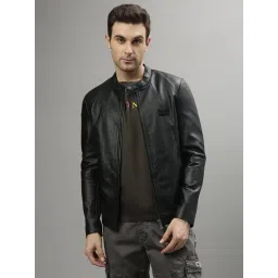 Iconic Black Regular Fit Jacket-picture-25