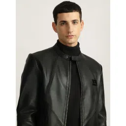 Iconic Black Regular Fit Jacket image 4