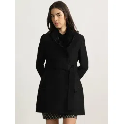 Iconic Black Regular Fit Overcoat-picture-17