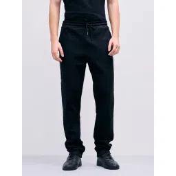 Iconic Black Regular fit Solid Joggers-picture-43