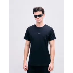 Iconic Black Regular fit Solid T-Shirt image 1