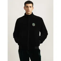 Iconic Black Regular Fit Texture Jacket-picture-40