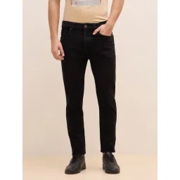 Iconic Black Slim fit Solid Jeans-picture-11
