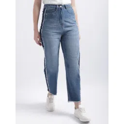 Iconic Blue Cotton Mid Rise Jeans-picture-18