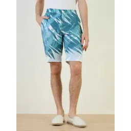 Iconic Blue Pure Cotton Regular Printed Shorts-picture-22