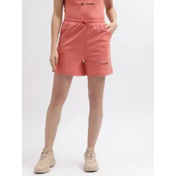 Iconic Coral Cotton Regular Fit Mid Rise Shorts-picture-44