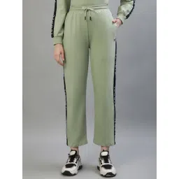 Iconic Green Cotton Printed Track Pants-picture-44