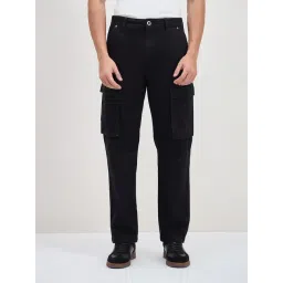 Iconic Men Black Regular Fit Jeans-picture-47