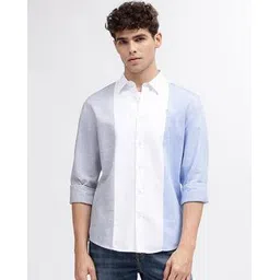 iconic Men Colourblocked Cotton Shirt-picture-23