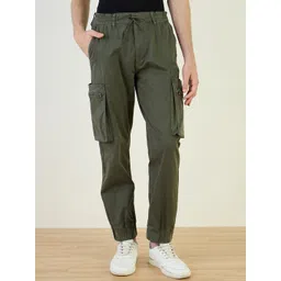 Iconic Men High-Rise Cargos Trousers-picture-38