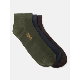 Iconic Men Pack Of 3 Ankle Length Socks-picture-26