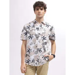 Iconic Men Printed Regular Fit Linen Shirt-picture-33