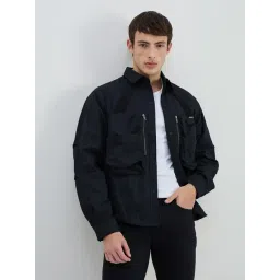 Iconic Men Regular Fit Black Solid Jacket-picture-31