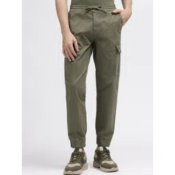 Iconic Men Regular Fit Mid Rise Cargos Trousers-picture-35