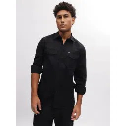Iconic Men Solid Regular Fit Cotton Shirt-image-9