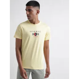 Iconic Men Typography Regular Fit Cotton T-shirt-picture-12