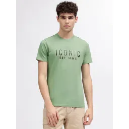Iconic Men Typography Regular Fit Cotton T-shirt-picture-19