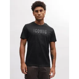 Iconic Men Typography Regular Fit Cotton T-shirt-picture-18