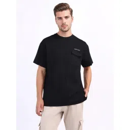 Iconic Mens Black Solid Crew Neck T-Shirt-picture-30