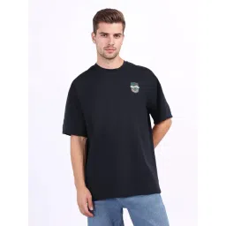 Iconic Mens Navy Solid Crew Neck Pure Cotton T-Shirt-picture-16