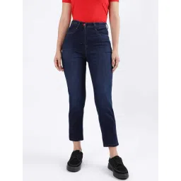 Iconic Navy Cotton Mid Rise Jeans-picture-14