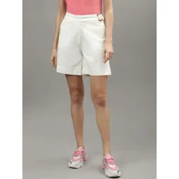 Iconic White Plain Shorts-picture-16
