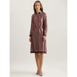 Iconic Wine Printed A-Line Dress-picture-15