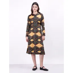 Iconic Women Multi Printed Polo Collar Dress-picture-22