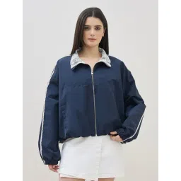 ICONIC Women Teal Blue Polo Collar Regular Fit Jacket-picture-42