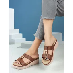 ICONICS Buckled Double Straps Flatform Heels image 5