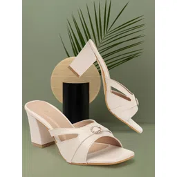 ICONICS Embellished Open Toe Block Heels-picture-37